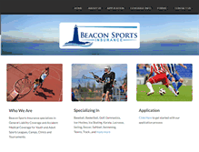 Tablet Screenshot of beaconsportsins.com